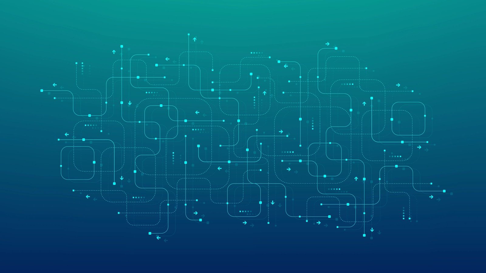 Abstract AI circuit board technology visual